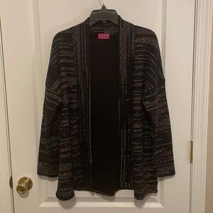 Women’s black and multicolored cardigan
